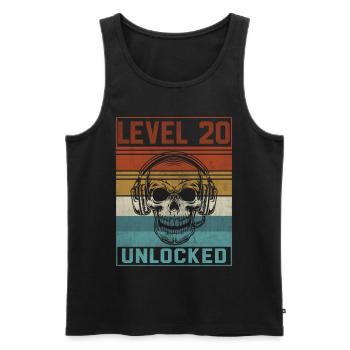 Gamer 20th Birthday - Men's Premium Organic Tank Top - black - Front - Michal (187cm)