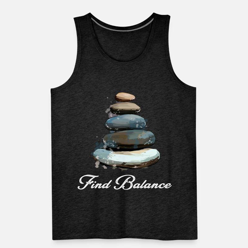 Rock Balancing Stone Stacking Balance Männer Premium Bio Tank Top