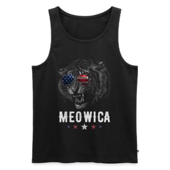 Tiger Merica 4 juillet USA Hommes Femmes American Fl - Débardeur bio Premium Homme - noir - Devant - Michal (187cm)