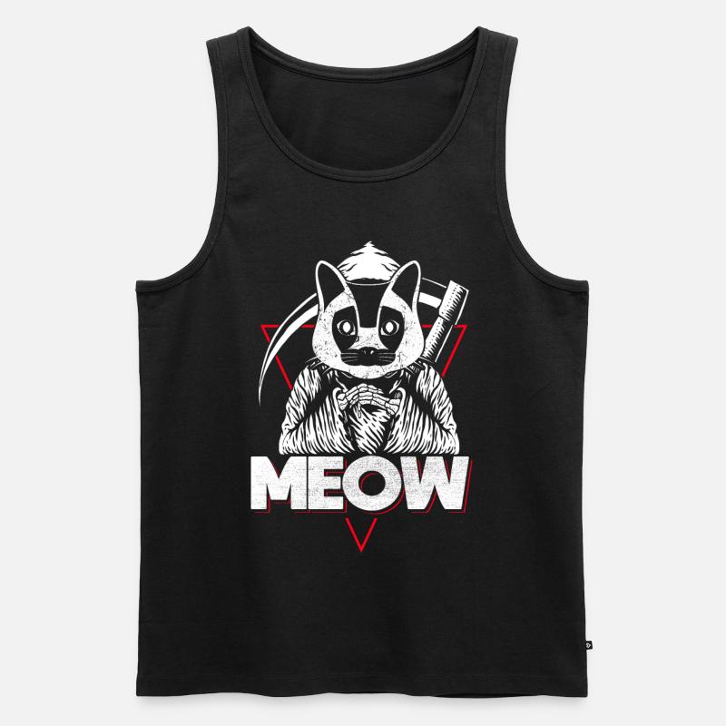 Grim Reaper Chat Bizarre Kitty - Débardeur bio Premium Homme - noir