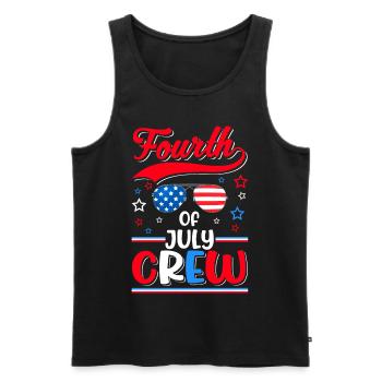 Fourth Of July Crew Men Women Children - Men's Premium Organic Tank Top - black - Front - AI Model Male 178 light (178cm)