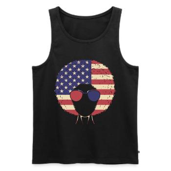 Femmes Drapeau afro-américain - Débardeur bio Premium Homme - noir - Devant - Michal (187cm)