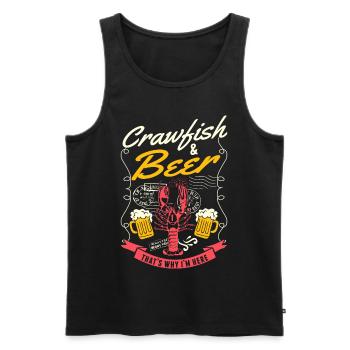 Flusskrebse und Bier Lustiger Flusskrebs - Männer Premium Bio Tank Top - Schwarz - Vorne - Michal (187cm)