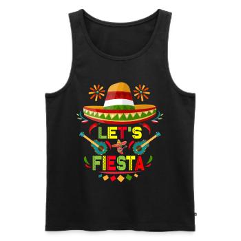 Let's Fiesta Sombrero Fröhliche Cinco De Mayo - Männer Premium Bio Tank Top - Schwarz - Vorne - AI Model Male 178 light (178cm)