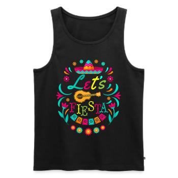 Lets Fiesta Cinco de Mayo Guitar Fiesta - Men's Premium Organic Tank Top - black - Front - Michal (187cm)