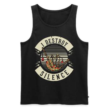 Lauter Dudelsack Humor Musikant Lustiger - Männer Premium Bio Tank Top - Schwarz - Vorne - Michal (187cm)