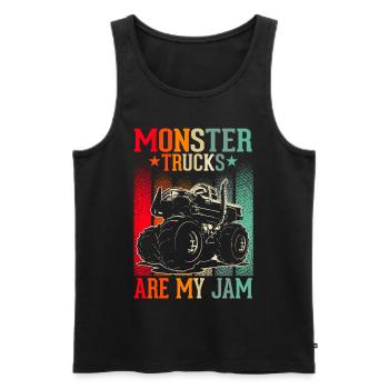 Monstertrucks Jungen Mädchen Monstertruck - Männer Premium Bio Tank Top - Schwarz - Vorne - Michal (187cm)