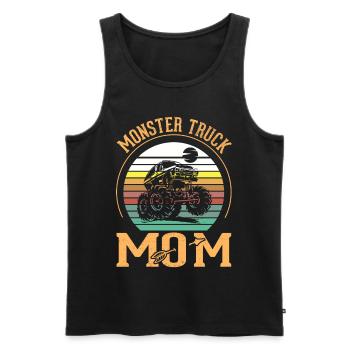 Monstertruck Maman Garçons Fille Anniversaire - Débardeur bio Premium Homme - noir - Devant - Michal (187cm)