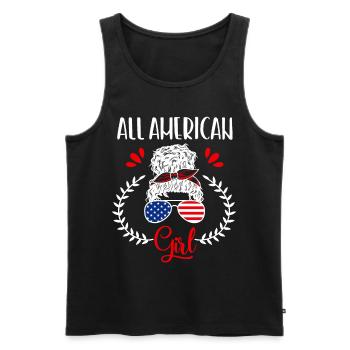 American Patriotic Girls USA Maman - Débardeur bio Premium Homme - noir - Devant - Michal (187cm)