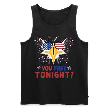 Eagle Independence Day July 4 - Men's Premium Organic Tank Top - black - Front - AI Model Male 178 light (178cm)