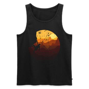 Climbing Mountains Climbers - Men's Premium Organic Tank Top - black - Front - Michal (187cm)