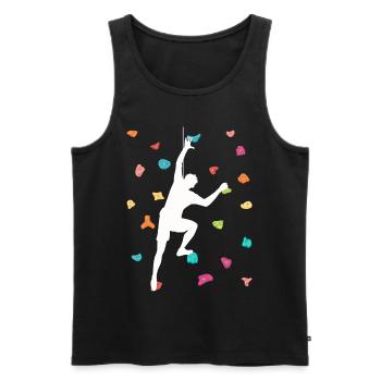 Freies Klettern Bouldern - Männer Premium Bio Tank Top - Schwarz - Vorne - AI Model Male 178 light (178cm)