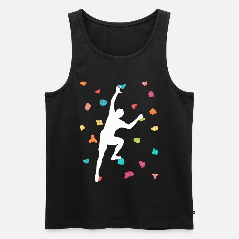 Freies Klettern Bouldern - Männer Premium Bio Tank Top - Schwarz