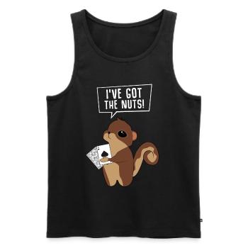 Poker Eichhörnchen Nagetier Tier - Männer Premium Bio Tank Top - Schwarz - Vorne - Michal (187cm)