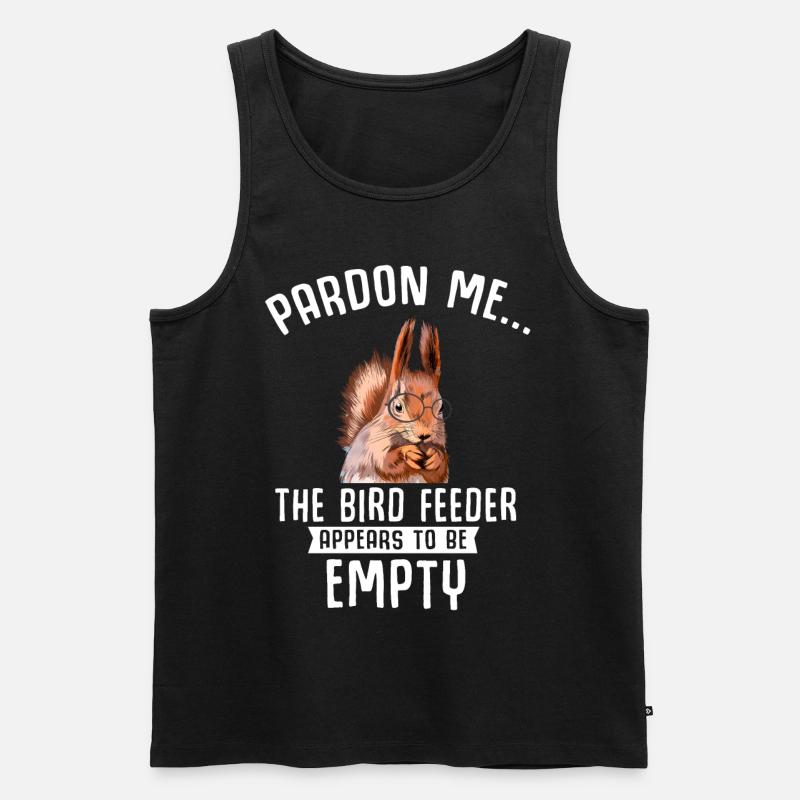Leere Vogelfutterstelle Eichhörnchen - Männer Premium Bio Tank Top - Schwarz