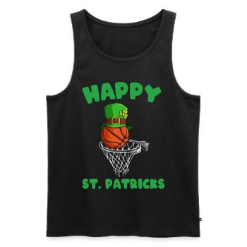 Basketball Bonne Saint-Patrick - Débardeur bio Premium Homme - noir - Devant - Michal (187cm)