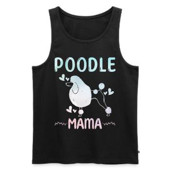 Pudel Mama Hund Niedlicher Pudel - Männer Premium Bio Tank Top - Schwarz - Vorne - AI Model Male 178 light (178cm)