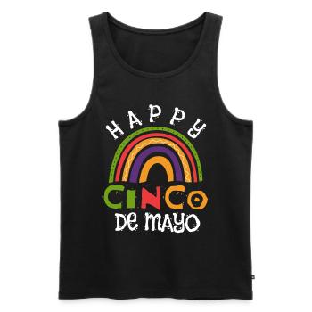 Fiesta Cheerful Cinco De Mayo - Men's Premium Organic Tank Top - black - Front - Michal (187cm)