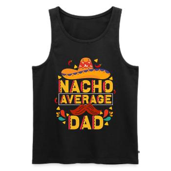 Papa Funny Nacho Papa Cinco De Mayo - Men's Premium Organic Tank Top - black - Front - Michal (187cm)