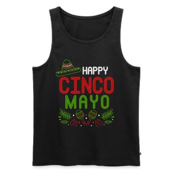 Cinco De Mayo Mexican Fiesta Sombrero - Men's Premium Organic Tank Top - black - Front - Michal (187cm)
