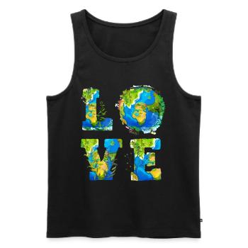 Earth Day Awareness Save the Planet Nature - Men's Premium Organic Tank Top - black - Front - AI Model Male 178 light (178cm)
