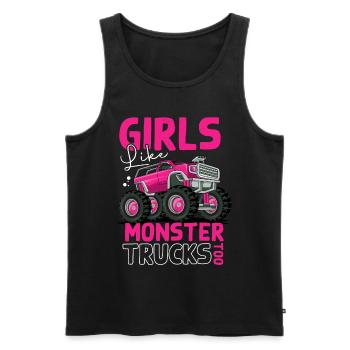 Coole Monster Trucks Mädchen Monster Truck - Männer Premium Bio Tank Top - Schwarz - Vorne - Michal (187cm)