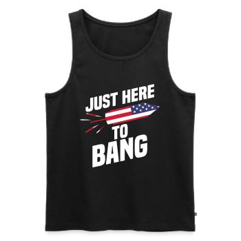 Fireworks Funny USA Celebration July 4 - Men's Premium Organic Tank Top - black - Front - Michal (187cm)