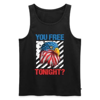 Eagle America Adult Humor Men July 4 - Men's Premium Organic Tank Top - black - Front - AI Model Male 178 light (178cm)