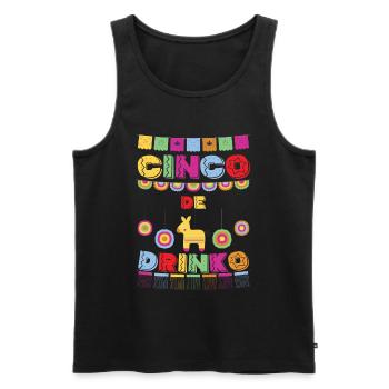 Célébration de la boisson Cinco De Mayo Pinata - Débardeur bio Premium Homme - noir - Devant - AI Model Male 178 light (178cm)