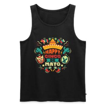 Cinco De Mayo Mexican Fiesta Sombrero - Men's Premium Organic Tank Top - black - Front - Michal (187cm)