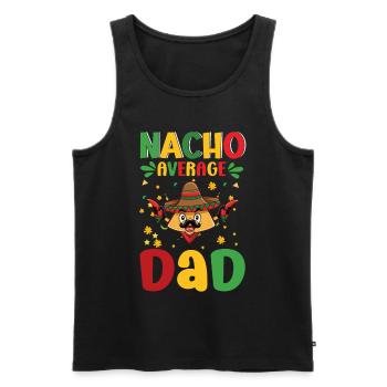 Nacho Papa Cinco De Mayo Chili Mexican Papa - Men's Premium Organic Tank Top - black - Front - AI Model Male 178 light (178cm)