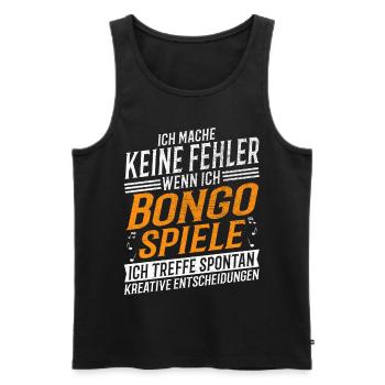 Bongo Musiker Kreativer Bongospieler - Männer Premium Bio Tank Top - Schwarz - Vorne - AI Model Male 178 light (178cm)