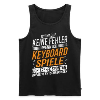 Keyboard Musiker Kreativer Keyboardspieler - Männer Premium Bio Tank Top - Schwarz - Vorne - Michal (187cm)