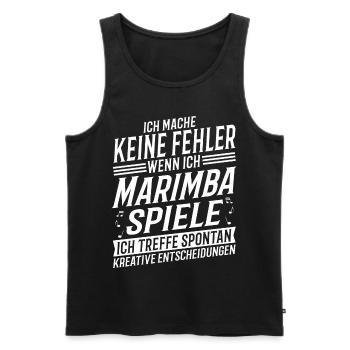 Marimbaspieler Musikinstrument Musik Marimba - Männer Premium Bio Tank Top - Schwarz - Vorne - Michal (187cm)