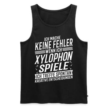 Xylophonspieler Musikinstrument Musik Xylophon - Männer Premium Bio Tank Top - Schwarz - Vorne - Michal (187cm)