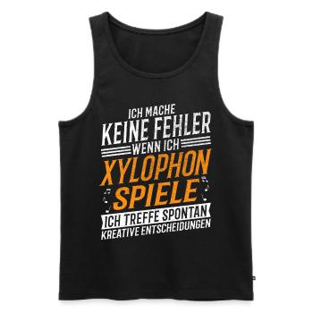 Xylophon Musiker Kreativer Xylophonspieler - Männer Premium Bio Tank Top - Schwarz - Vorne - Michal (187cm)