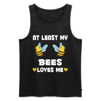 Bees love me women funny beekeepers - Men's Premium Organic Tank Top - black - Front - Michal (187cm)