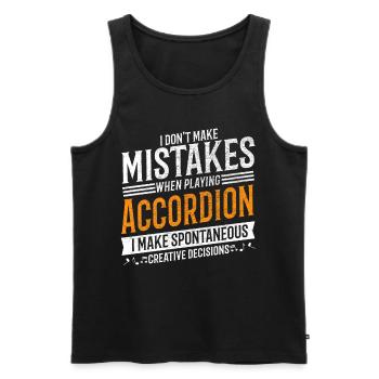 Accordéon Creative Accordéon Player - Débardeur bio Premium Homme - noir - Devant - Michal (187cm)