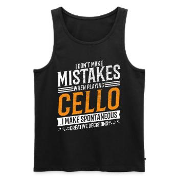 Cello Music Lover Creative Cellist - Men's Premium Organic Tank Top - black - Front - Michal (187cm)