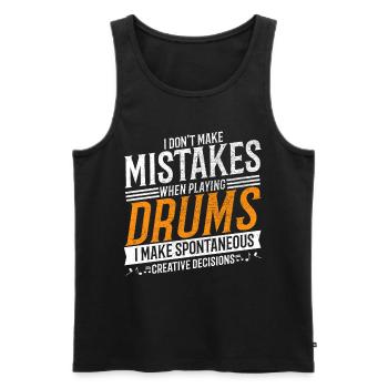 Drum Music Lovers Creative Drummer - Men's Premium Organic Tank Top - black - Front - AI Model Male 178 light (178cm)