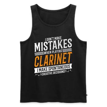 Clarinet Music Lover Creative Clarinetist - Men's Premium Organic Tank Top - black - Front - AI Model Male 178 light (178cm)