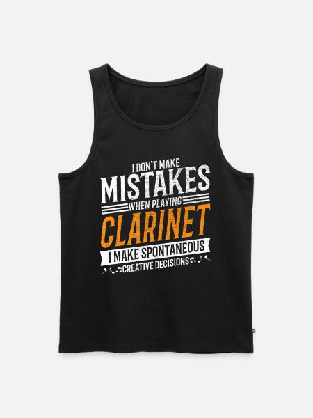 Clarinet Music Lover Creative Clarinetist - Men's Premium Organic Tank Top - black