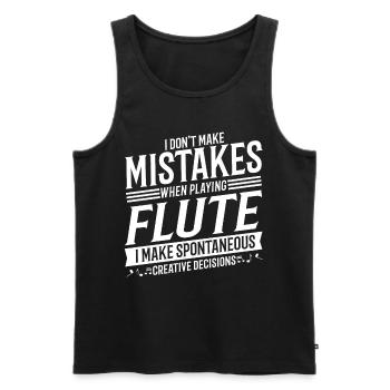 Flûte Joueur Instrument de musique Flûte de musique - Débardeur bio Premium Homme - noir - Devant - Michal (187cm)