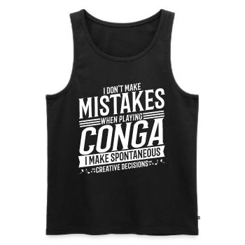 Conga-Spieler Musikinstrument Musik Conga - Männer Premium Bio Tank Top - Schwarz - Vorne - Michal (187cm)
