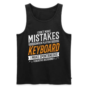 Keyboard Music Lovers Creative Keyboard Player - Débardeur bio Premium Homme - noir - Devant - AI Model Male 178 light (178cm)