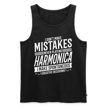 Harmonica player Musical instrument Harmonica - Men's Premium Organic Tank Top - black - Front - Michal (187cm)