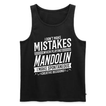 Joueur de mandoline Instrument de musique Musique Mandoline - Débardeur bio Premium Homme - noir - Devant - Michal (187cm)