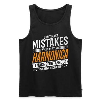 Harmonica Creative Harmonica Player - Débardeur bio Premium Homme - noir - Devant - Michal (187cm)
