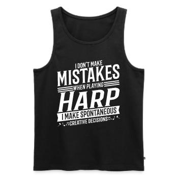 Harfenist Musikinstrument Musik Harfe - Männer Premium Bio Tank Top - Schwarz - Vorne - Michal (187cm)