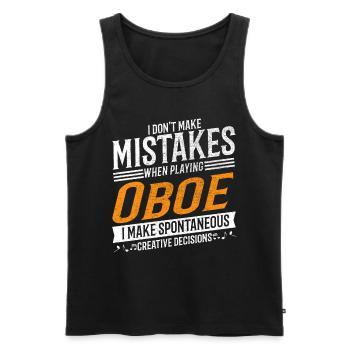Oboe Music Lover Creative Oboe Player - Men's Premium Organic Tank Top - black - Front - Michal (187cm)